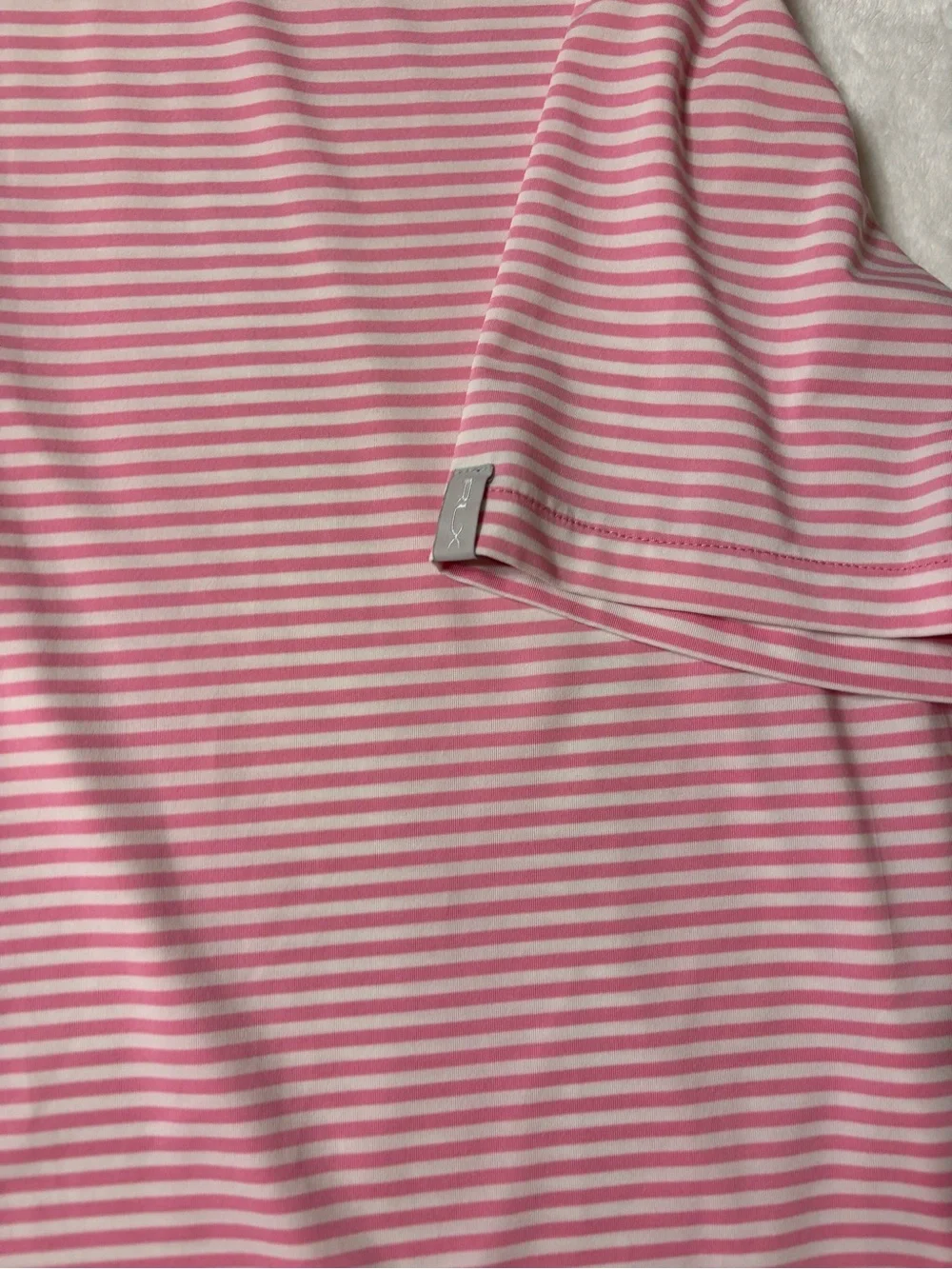 Ralph Lauren Men's Pink and White Striped Polo